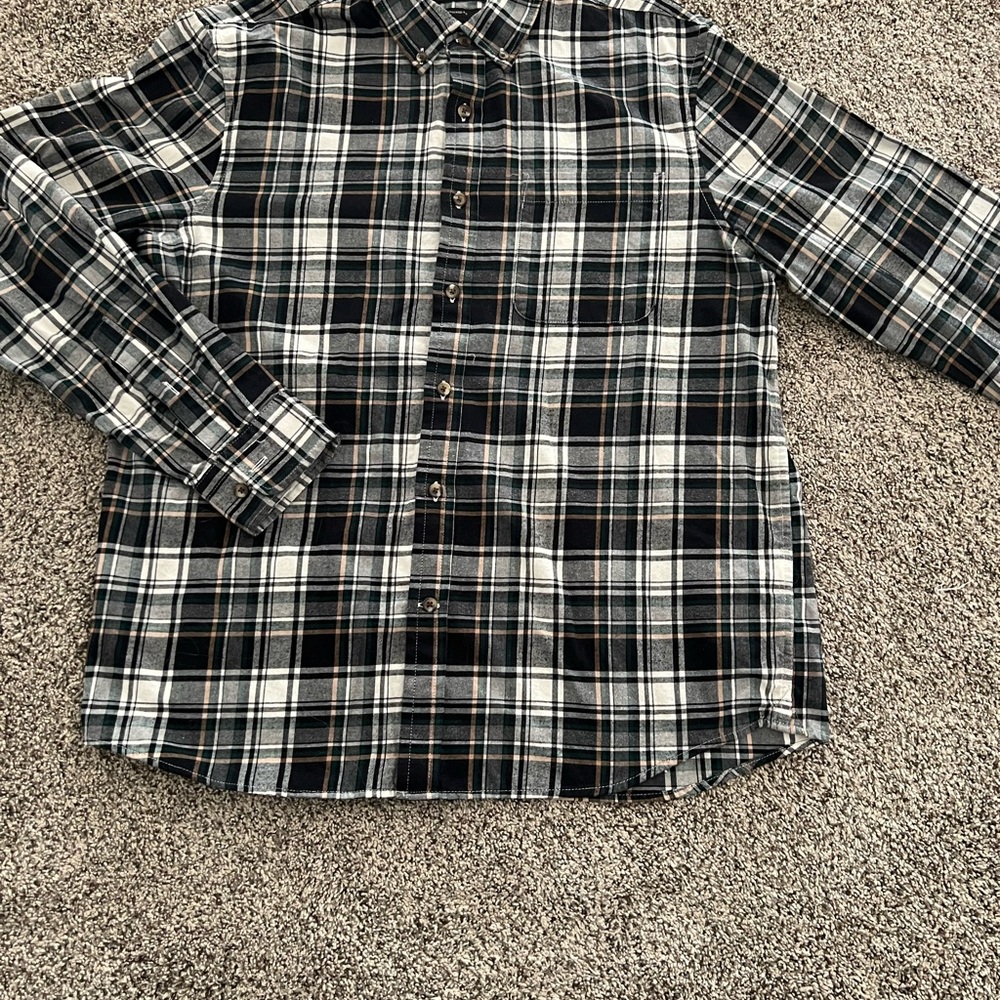 Banana Republic Black and White Checkered Shirt